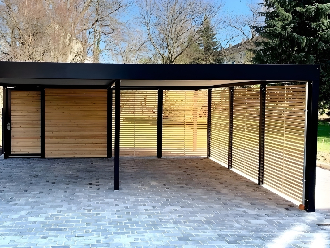 Арочный автонавес для дачи