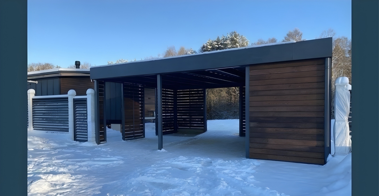 Арочный автонавес для дачи